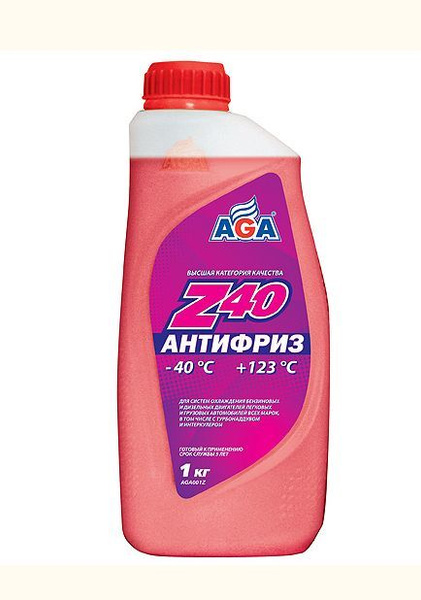 Антифриз AGA красный (-40/+123), Готовый раствор купить по выгодной ...