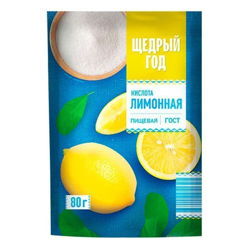 Щедрый год Лимонная кислота пищевая 400г. 5шт. - купить с доставкой по ...