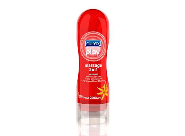 Durex (Дюрекс) гель-смазка 2 в 1 Play Sensual Massage Иланг-иланг 200мл ...