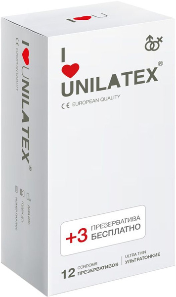 Презервативы Unilatex UltraThin, 12 шт. + 3 шт. в подарок. - купить с ...