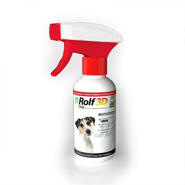 RolfСlub 3D спрей от клещей и блох для собак, 200 мл - купить с ...