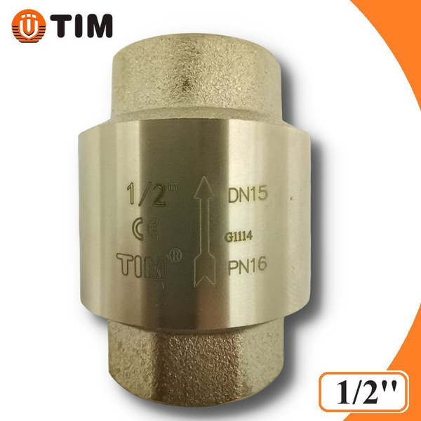 Обратный клапан с латунным штоком, 1/2" (Короткий) TIM - купить в ...