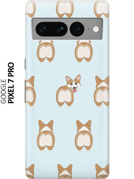 Силиконовый чехол Корги на Google Pixel 7 Pro / Гугл Пиксель 7 Про ...