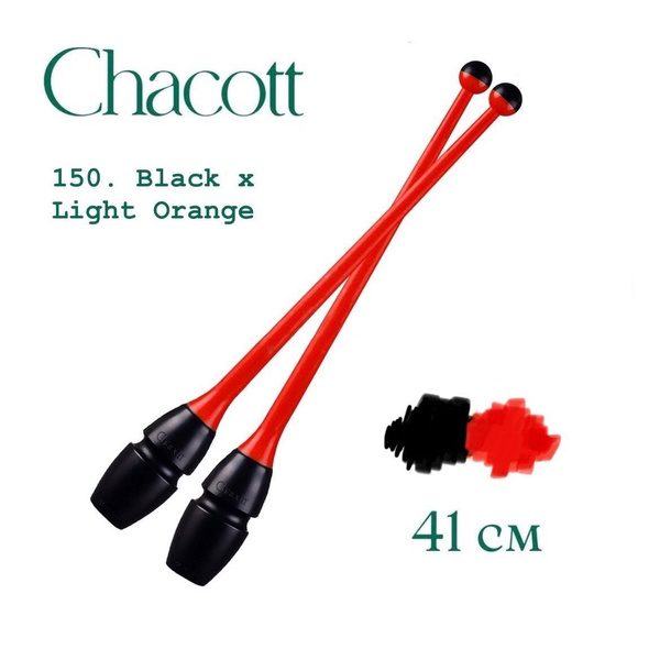 Булавы Chacott резиновые 41 см, 150 (Коралловый/черный) - купить по ...