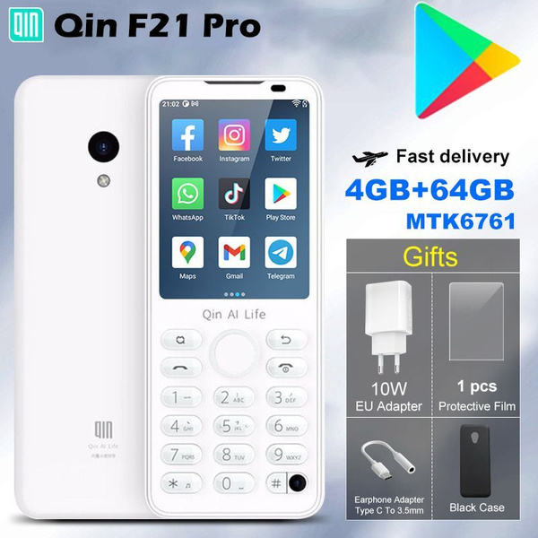 Мобильный телефон QIN F21 Pro 64GB Play Store, светло-бежевый - купить ...