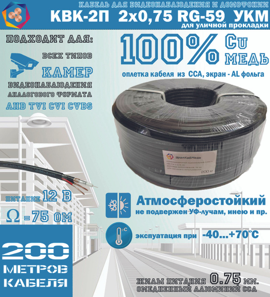 Кабель УралКабМедь КВК-П-2×0.75 Cu_US37 - купить по низкой цене в ...