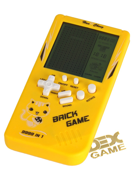 Тетрис электронный brick game 9999 in 1 с большим экраном, желтый ...