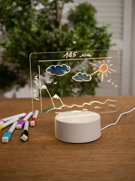 Купить Ночник - Светодиодная доска для рисования с многоцветной LED ...