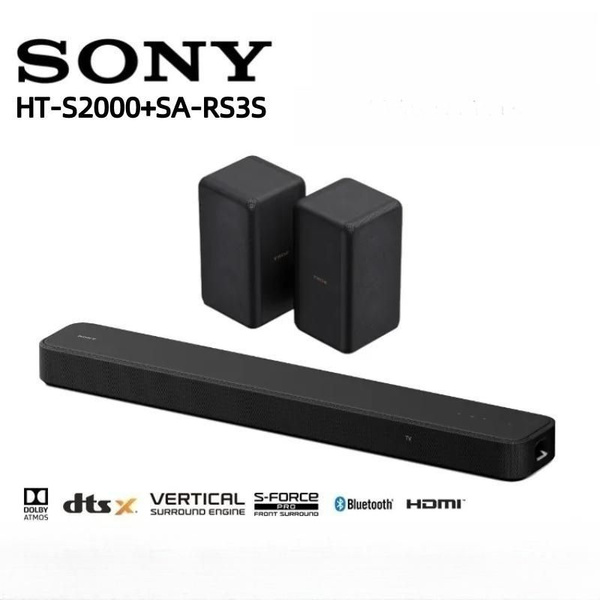 5,1-канальная звуковая панель SONY HT-S2000+SA-RS3S Dolby ATMOS/DTS:X ...