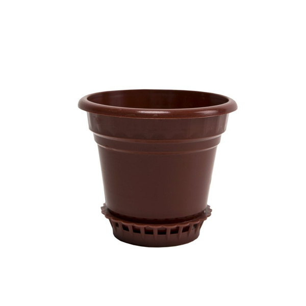 Кашпо для цветов пластик, горшок для цветов пластиковый с поддоном 10,5 ...