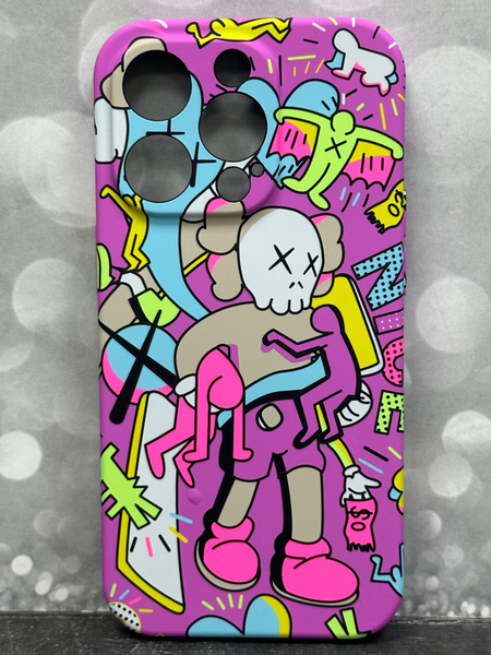 Светящийся чехол-накладка для Iphone 14 pro / Айфон 14 про LUXO/KAWS/ с ...