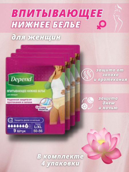 Купить Depend Для Женщин L Xl