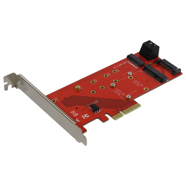 Переходник PCI-Ex4 - NGFF M.2 SSD PCI-E->M.2 M key, SATA->M.2 B key ...