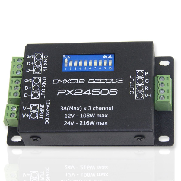 Декодер mini DMX -PX24506 DM3 (12-24V, 108-216W) купить на OZON по ...