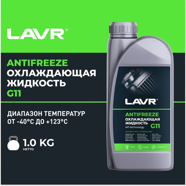 Антифриз LAVR Antifreeze G11, Готовый раствор купить по выгодной цене в ...
