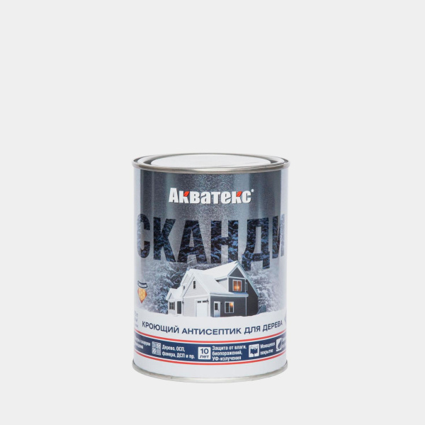Акватекс Сканди, цвет Лакрица, 0,75 л, пропитка по дереву, защитно ...