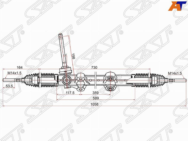 Рейка рулевая для Киа Сид 1 2006-2010, Kia Ceed 1 рейка рулевая SAT ST ...