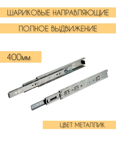 Шариковые направляющие для мебели 100% полного выдвижения купить по ...