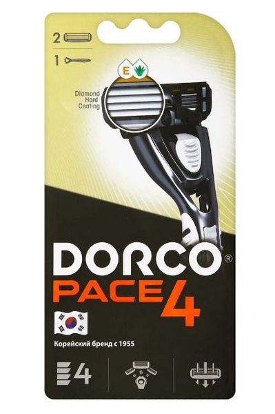Dorco Бритва PACE4, 4-лезвийная, крепление PACE, плавающая головка (1 ...