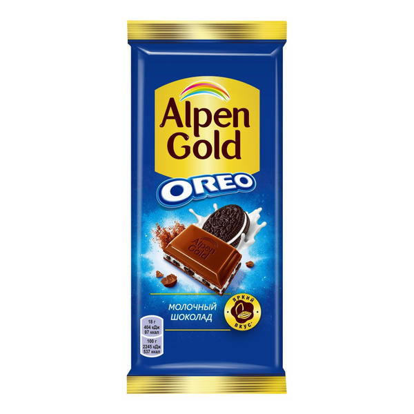 Шоколад Alpen Gold Oreo молочный ваниль и печенье 90 г - купить с ...