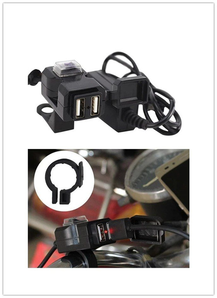 Зарядное устройство на руль мотоцикла с двумя портами USB, 12 В ...