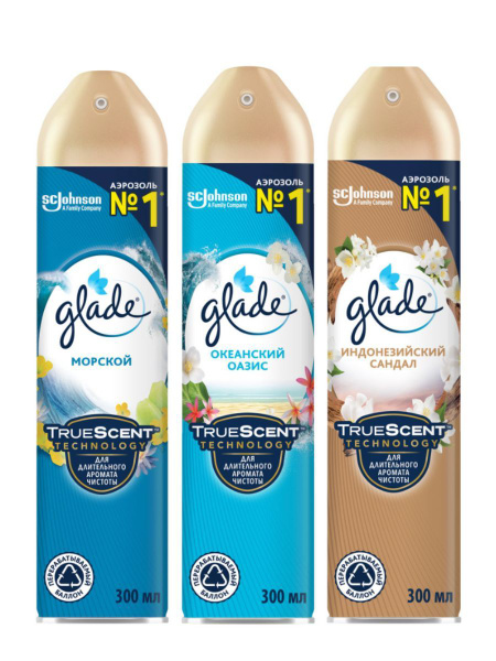 Glade Аэрозоль Ассорти, 300 мл, 3шт - купить с доставкой по выгодным ...