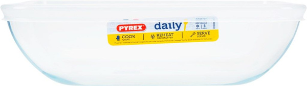 Форма для запекания PYREX Daily с крышкой, прямоугольная 22x17x6см 1,3л ...