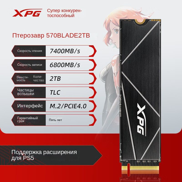 2 ТБ Внутренний SSD-диск ADATA Твердотельный накопитель Pterodactyl ...