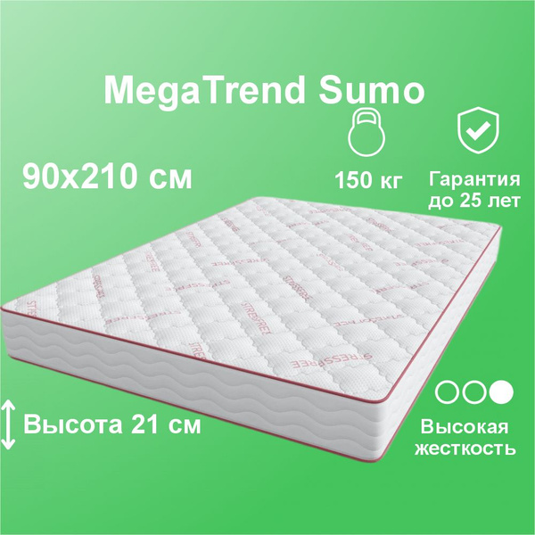 Матрас Мир Матрасов Аскона MegaTrend Sumo, Независимые пружины, 90 ...