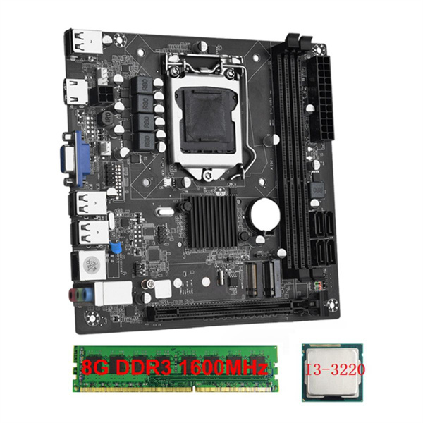ITX H61 Материнская плата для настольных ПК + I3-3220 + 1X8G DDR3 1600 ...
