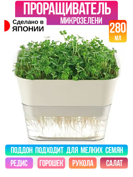 Контейнер для выращивания микрозелени 12,7х12х8,5 см, 280 мл - купить с ...