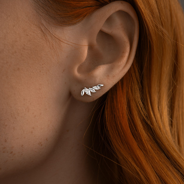 Серьги каффы женские серебро 925 пробы ювелирные SOKOLOV, сережки ...