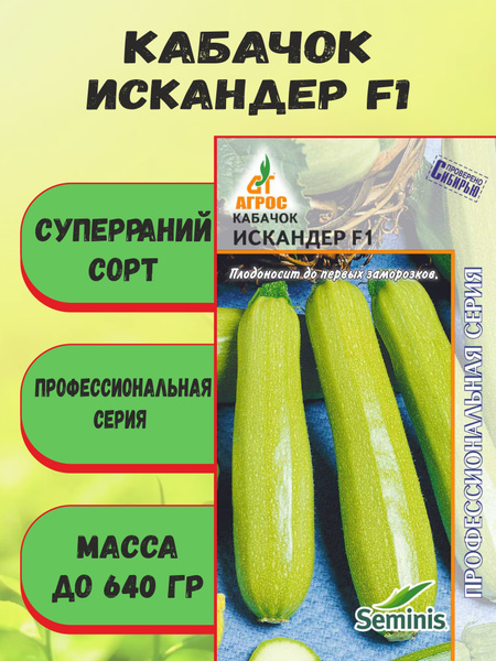 Кабачки Агрос Кабачок Искандер F1 - купить по выгодным ценам в интернет ...