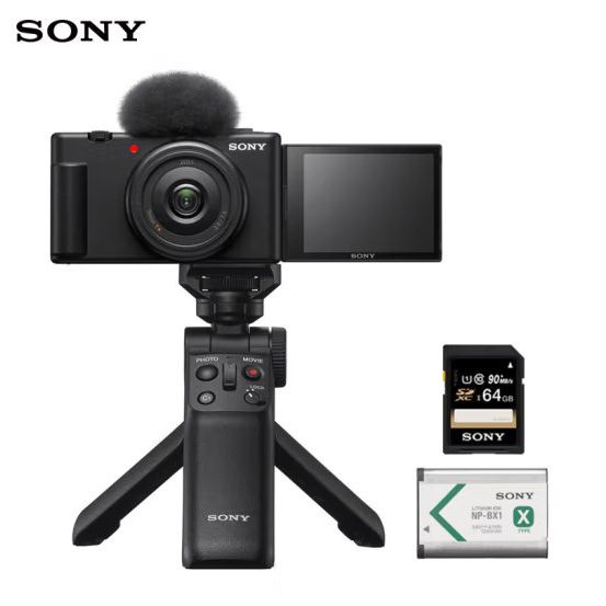 Компактный фотоаппарат Sony ZV-1F + ручка + аккумулятор + комплект карт ...