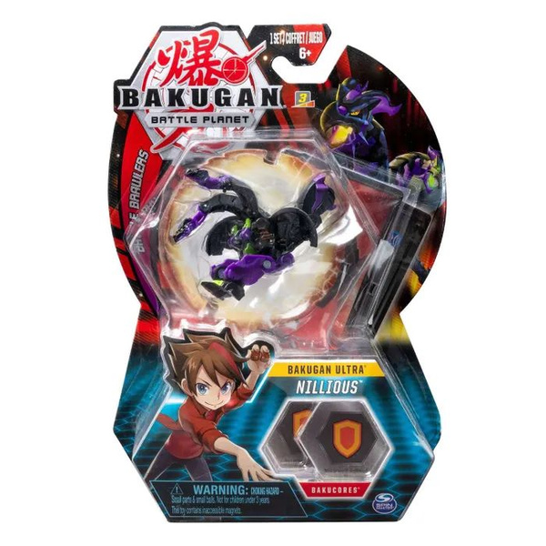 Игровой набор Трансформер Бакуган Ниллиус, черный / Bakugan Battle ...