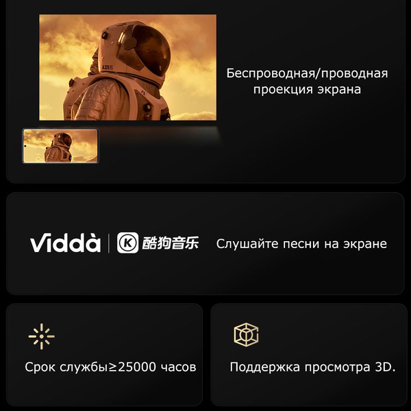 Проектор VIDDA C1 Pro купить по доступной цене с доставкой в интернет ...