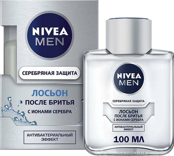 Лосьон после бритья NIVEA Men Серебряная защита с ионами серебра и ...