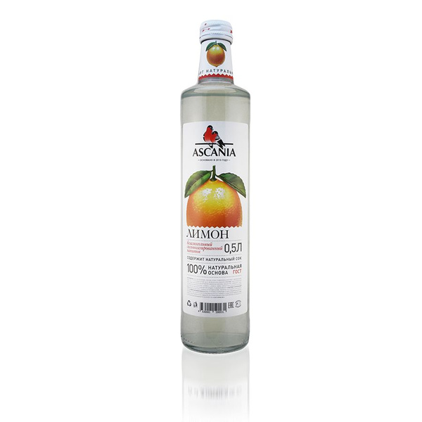 Лимонад Аскания, 0.5л*12, стекло, Лимон - купить с доставкой по ...