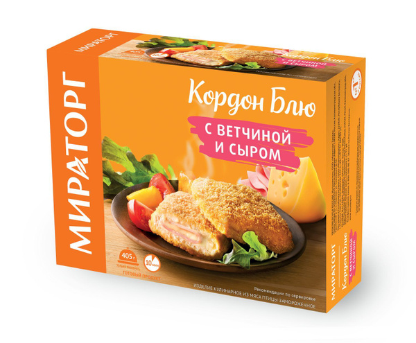 Кордон блю с ветчиной и сыром Мираторг, 405 г - купить с доставкой по ...