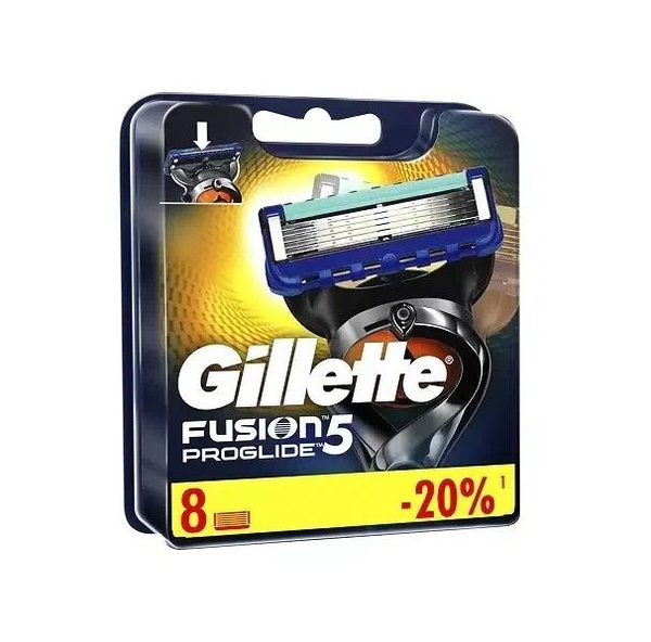 Gillette Сменные кассеты для мужской бритвы Fusion5 Proglide, 8 шт ...