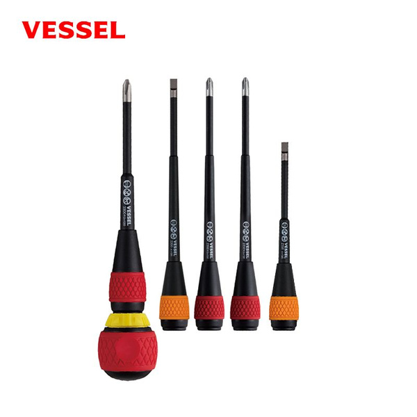 5 шт! VESSEL Набор отвертка с трещоткой, многофункциональная,с ...