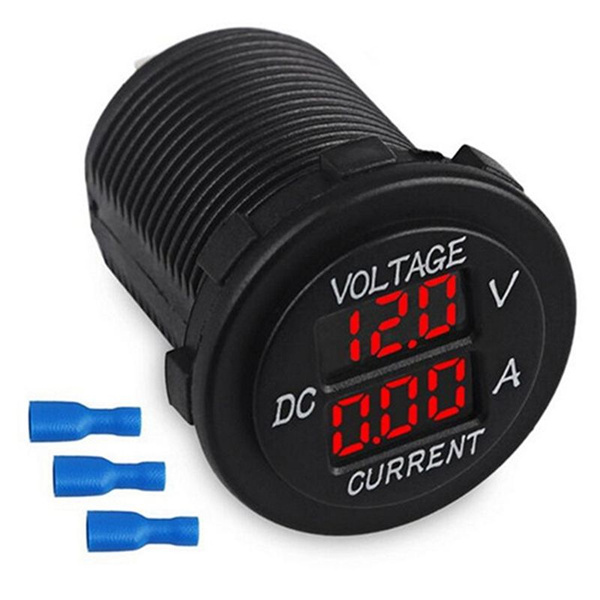 DC12-24V светодиодный дисплей круглый автомобильный вольтметр амперметр ...