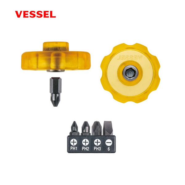 Характеристики Япония VESSEL Короткая отвертка,со сменным бит,Супер ...