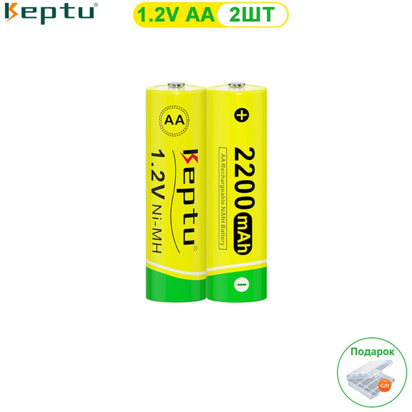 (HR06) AA Аккумуляторные батарейки Ni-Mh пальчиковые 1,2V,KEPTU 2200 ...
