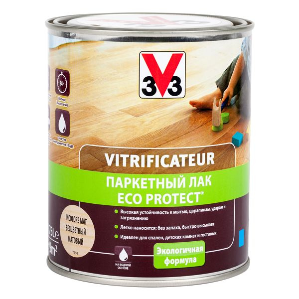 Лак строительный V33, основа Водная, работы Внутренние - купить по ...