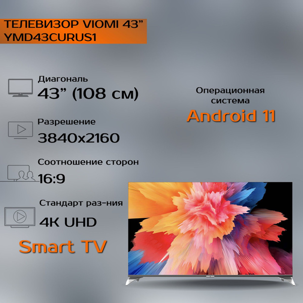 Купить телевизор Viomi YMD43ACURUS1 43" - купить с доставкой по ...