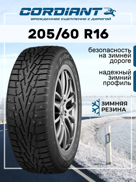 Шины для легковых автомобилей Cordiant 205/60 16 Зима - купить в ...