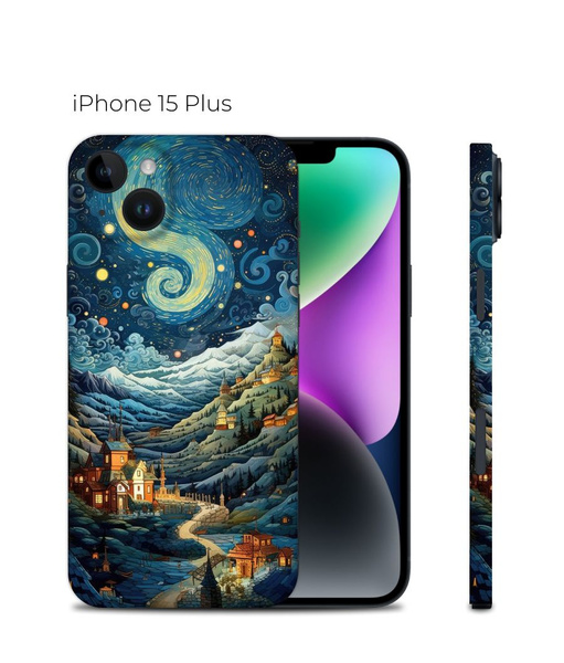 Чехол-наклейка с защитой на камеру на iPhone 15 Plus - купить с ...