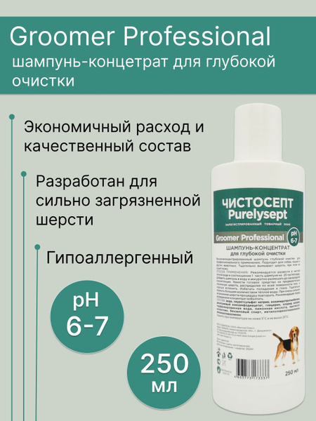 Шампунь-концентрат для собак всех пород "ЧИСТОСЕПТ" профессиональный ...