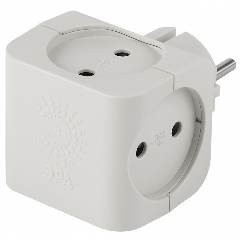 Характеристики Тройник SP-4-W ЭРА / Тройник розетка электрический ...